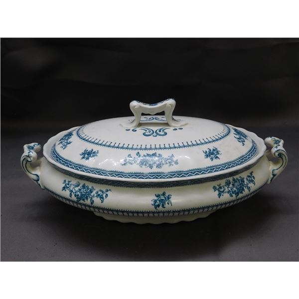 Antique Losol Ware Shrewsbury Keeling Burslem England Casserole Dish w/ Lid