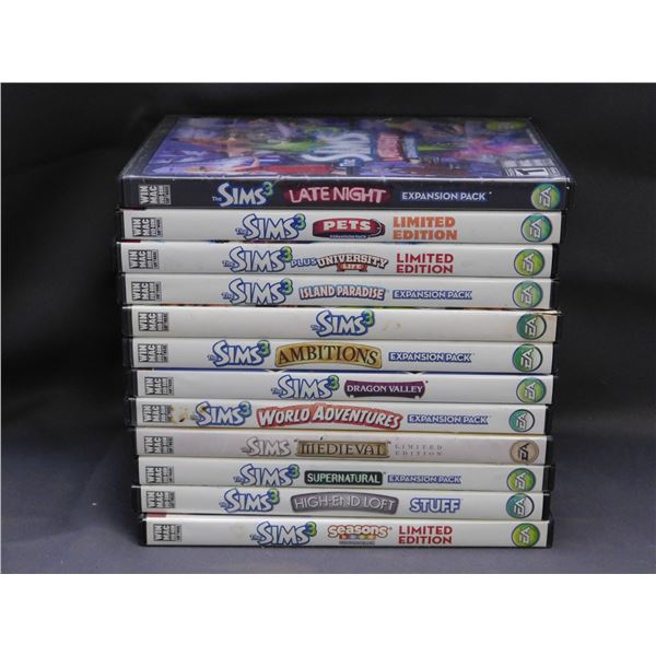 Lot of The Sims 3 Expansion Packs, Sims Medieval, PC Games
