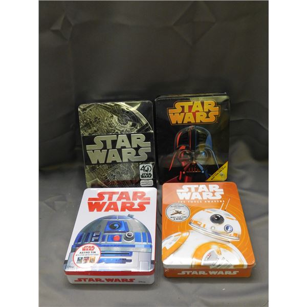 Lot of 4 Star Wars SEALED Tins Story / Activity Books