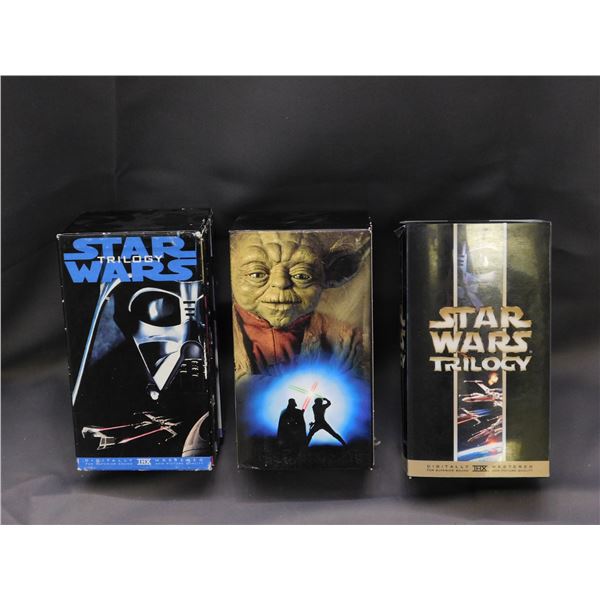 Lot of 3 Star Wars Trilogy VHS Tapes Sets Original Trilogy