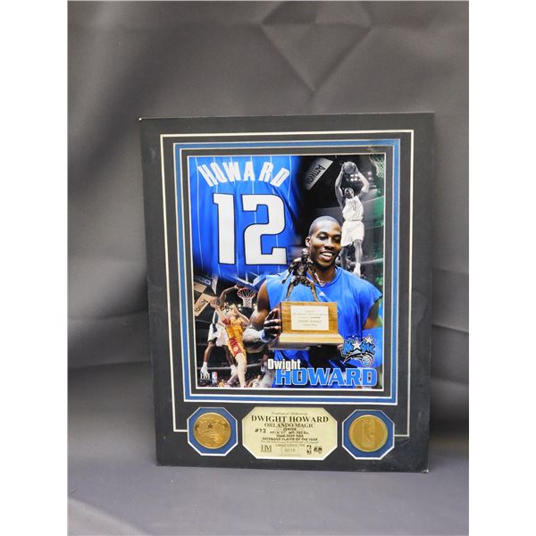 NBA Framed Award Picture W/2 Coins #18 of 1000 11x14 2008-09 Dwight Howard