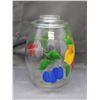 Image 2 : Bartlett Collins Hand Painted Glass Cookie Jar Fruit Pattern