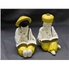 Image 1 : Pair of Chalkware Asian Figurines Students Reading 5" Tall