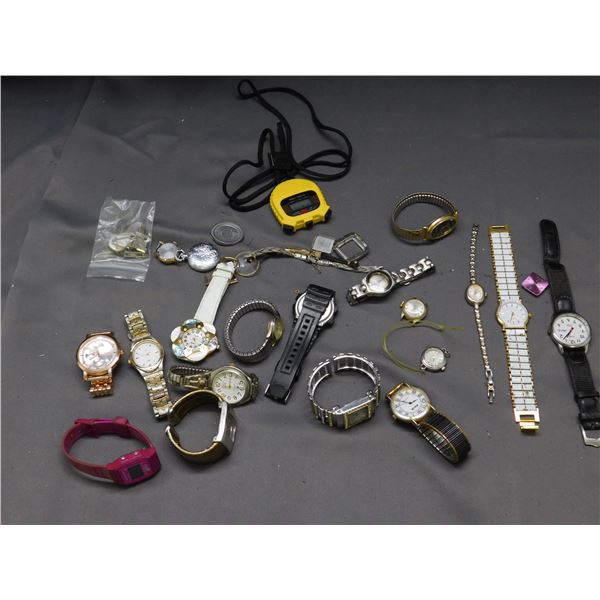 Lot of Assorted Watches & Parts for repair.