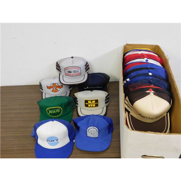 Lot of 60 Vintage Trucker Mesh Baseball Caps Assorted