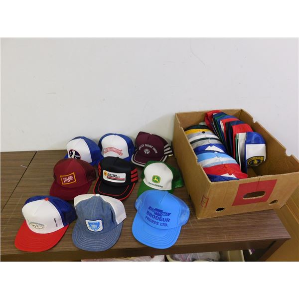 Lot of 40 Vintage Trucker Mesh Baseball Caps Assorted