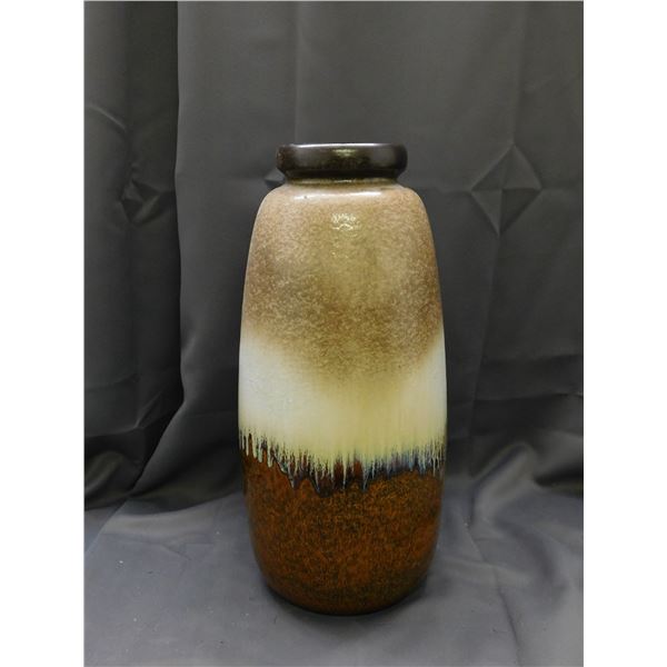 West Germany Large Pottery Drip Glaze Vase 234-47