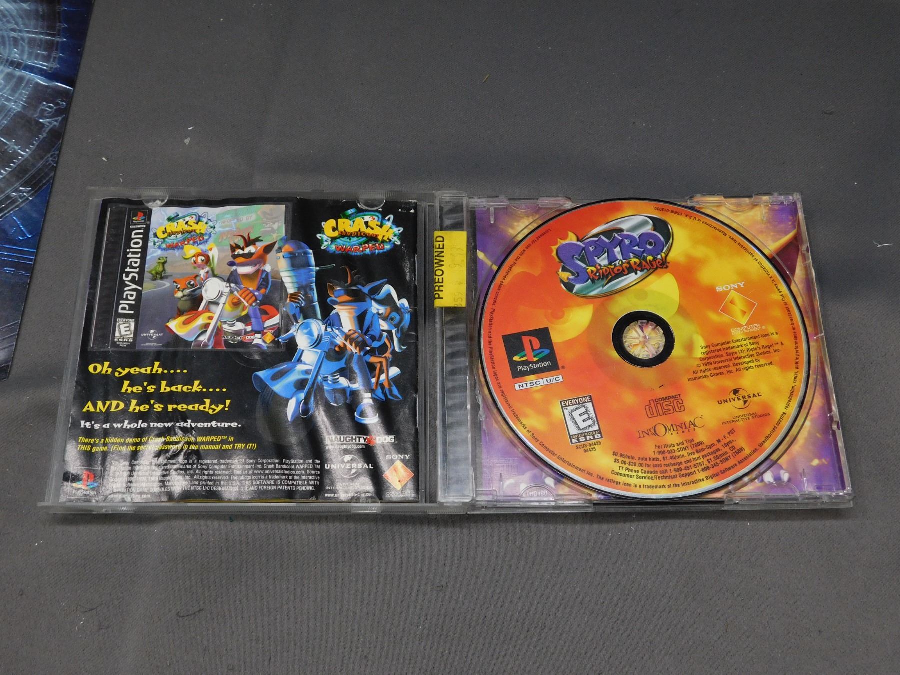 3pcs Sony Playstation Lot Tomb Raider lara Croft Poster, PS1 Spyro, PSP ...