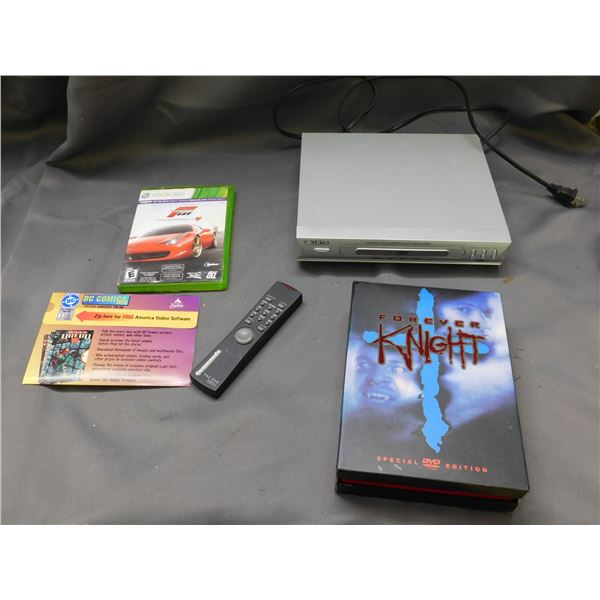 Lot of Curtis DVD Player, XB360 Game, Forever Knight Box Set, PS2 Remote