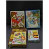 Image 1 : 4pc Mini Puzzle Jetsons (complete) and 3 Disney 100pc Puzzles Princesses, Donald Duck, Mighty Mouse