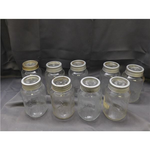 Box of 10 Vintage Nabob Coffee Jars