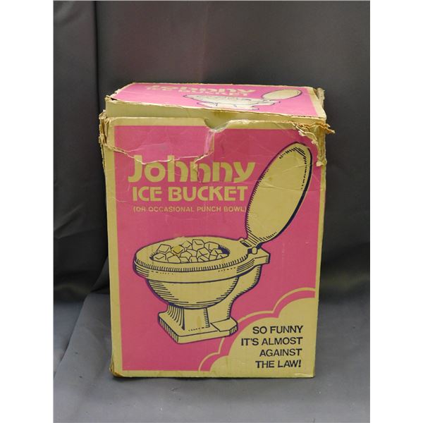 Vintage Johnny Ice Bucket Novelty Toilet Bowl Occasional Punch Bowl