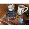Image 8 : Wood Box With New Glass Ornaments, Octopus, Fish + More