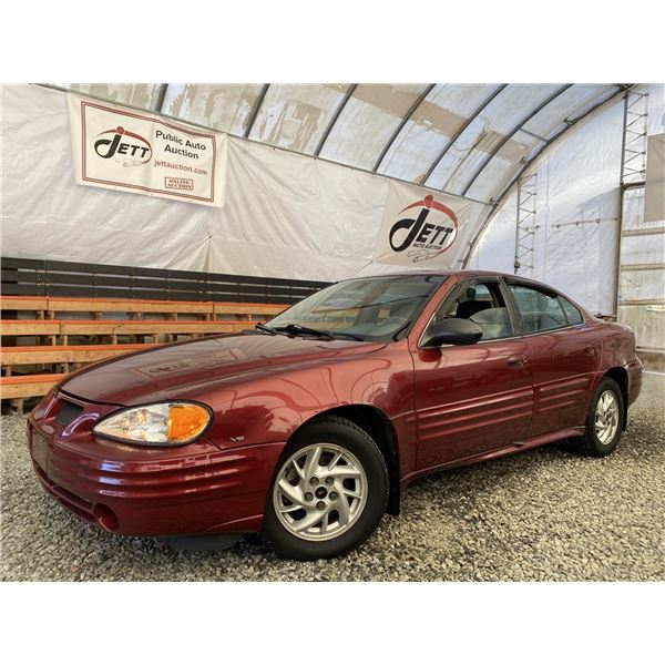 A12F --  2002 PONTIAC GRAND AM SE1, Red, 181651 KM