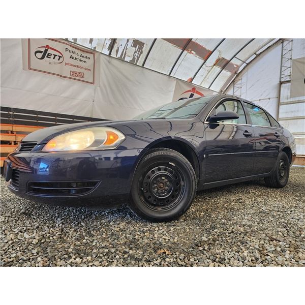 A12A --  2007 CHEVROLET IMPALA POLICE EDITION, Blue, 199754 KM