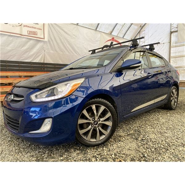 A12E --  2016 HYUNDAI ACCENT SE , Blue, 187665 KM