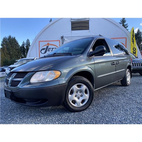A3 --  2002 DODGE CARAVAN SE, Green, 121027 KM  "NO RESERVE"