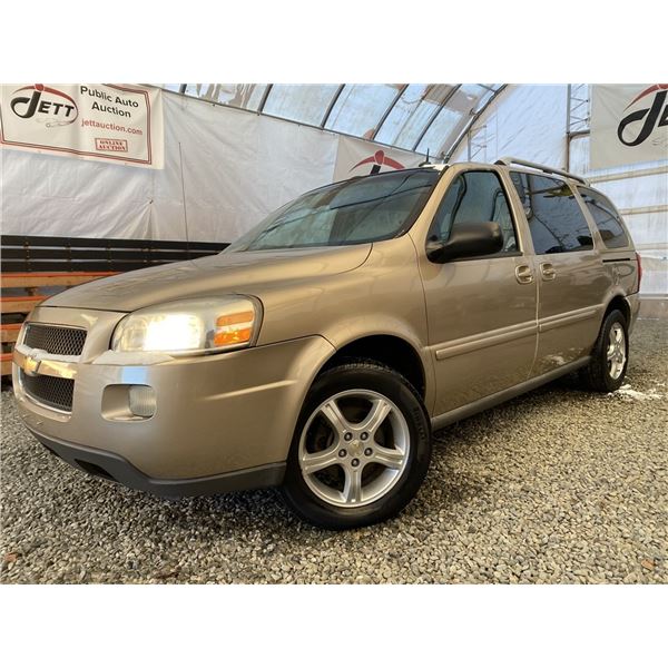A2 --  2005 CHEVROLET UPLANDER LS, Brown, 205955 KM  "NO RESERVE"