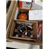 Image 2 : 2 BOXES OF ELECTRICAL SWITCHES, HOLESAW KIT, WOOD DRILL BITS AND MORE