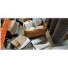 Image 1 : LARGE BOX OF UNUSED SAUCE CONTAINERS WITH LIDS AND PAPER GIFT BAGS