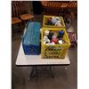 Image 1 : METAL TACKLE BOX AND 2 CRATES OF SHOP FLUIDS