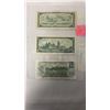 Image 2 : LAST 3 ISSUES OF CANADIAN $1 BILL 1954, 1967, 1973