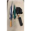 Image 2 : 3 UMBRELLAS AND 2 TRAYS OF KITCHEN KNIVES