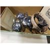 Image 2 : LOT OF ANTIQUE SILVER PLATE PIECES, OLD COLLECTIBLE RECORDS, SIGNED SKETCH ETC