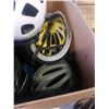 Image 2 : LARGE BOX OF ASSORTED LOST PROPERTY BIKE AND SPORTS HELMETS