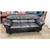 Image 1 : BLACK LEATHER SOFA