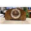 Image 1 : ANTIQUE BURL MADE IN GERMANY MANTLE CLOCK WITH 2 KEYS