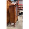 Image 2 : ANTIQUE WALNUT GLASS DOOR DISPLAY CABINET, GOOD ORIGINAL CONDITION