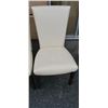 Image 2 : 2 PAIRS OF LEATHER DINING CHAIRS 2 WHITE AND 2 BROWN