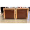 Image 2 : PAIR OF MODERN BOWED FRONT 2 DRAWER NIGHT STANDS
