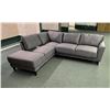 Image 2 : BRAND NEW MAZIN HOME COLLECTION RIGHT HAND FACING 2PC SECTIONAL W/ CHAISE IN LIGHT GREY - RETAIL $24