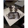 Image 1 : SILVER PLATE TEA SET ON TRAY