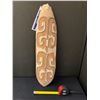 Image 1 : CEREMONIAL WOOD CARVED PLATTER 27"x7" -(HEAD MISSING)