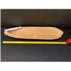 Image 2 : CEREMONIAL WOOD CARVED PLATTER 27"x7" -(HEAD MISSING)