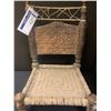 Image 3 : WOOD CARVED CHAIR WITH TWINE