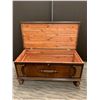 Image 2 : WOODEN BOX / TRUNK - SCRATCHED TOP