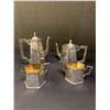 Image 1 : LOT OF 4 PIECE TEA SET OF VINTAGE TAPESTRY WEIDLICH SILVERPLATE