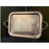 Image 1 : ORNATE VINTAGE SILVER PLATE SERVING TRAY