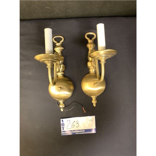 LOT OF 2 PAIR OF WALL SCONCES