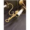 Image 3 : LOT OF 3MATCHING BRASS WALL SCONCES