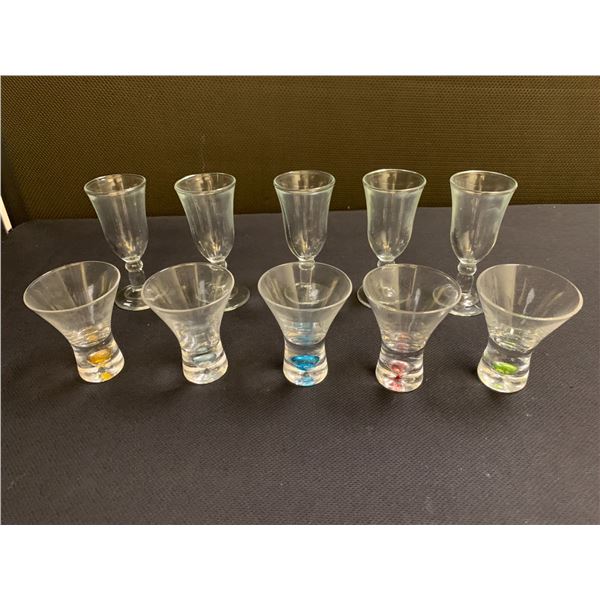 LOT OF 10 SHOT GLASSES