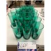 Image 2 : LOT OF 27 GREEN GLASSES 2 SIZES