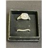 Image 1 : LOT OF 2 RINGS FIT TOGETHER, MOISSANITE, SIZE: 9
