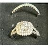 Image 2 : LOT OF 2 RINGS FIT TOGETHER, MOISSANITE, SIZE: 9