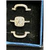 Image 1 : LOT OF 3 MATCHING FIT TOGETHER  RINGS, MOISSANITE, SIZE: 5,5-6