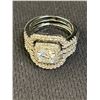 Image 2 : LOT OF 3 MATCHING FIT TOGETHER  RINGS, MOISSANITE, SIZE: 5,5-6